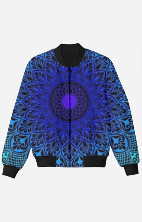 UNISEX BLUE MANDALA AOP KIDS JACKET