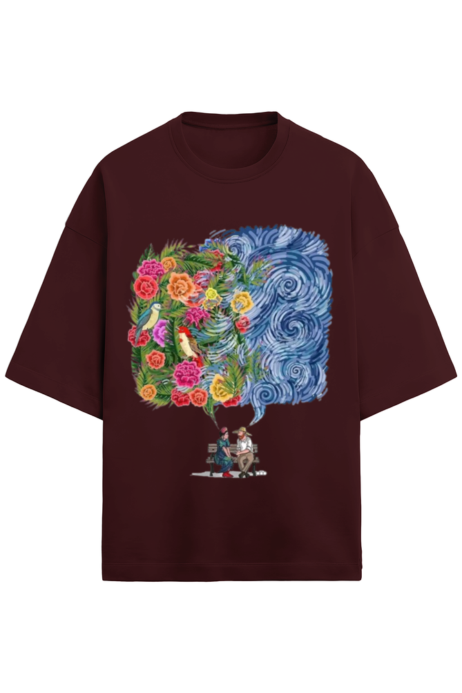 UNISEX VAN GOGH MEETS FRIDA OVERSIZED TEE