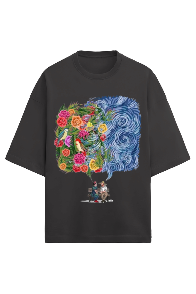 UNISEX VAN GOGH MEETS FRIDA OVERSIZED TEE