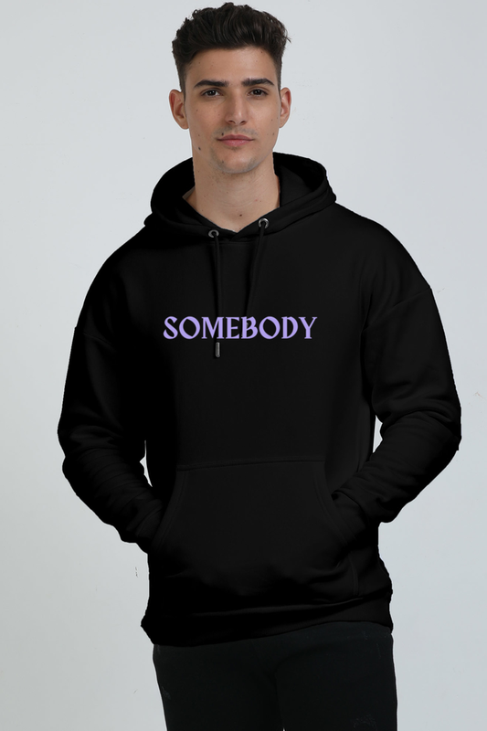 "SOMEBODY" BLACK OVERSIZED HOODIE