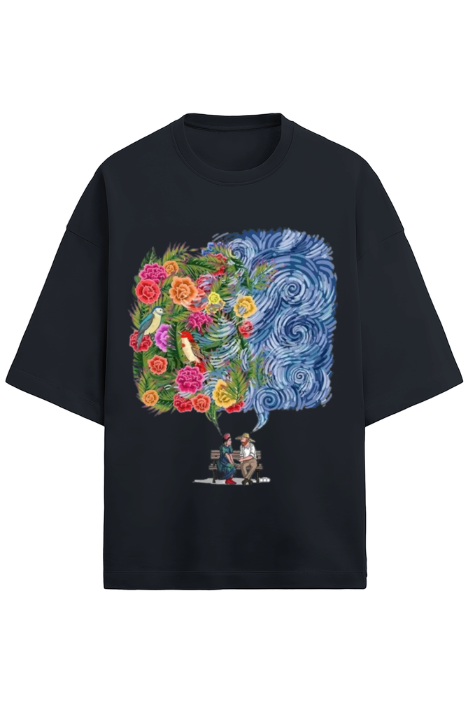 UNISEX VAN GOGH MEETS FRIDA OVERSIZED TEE