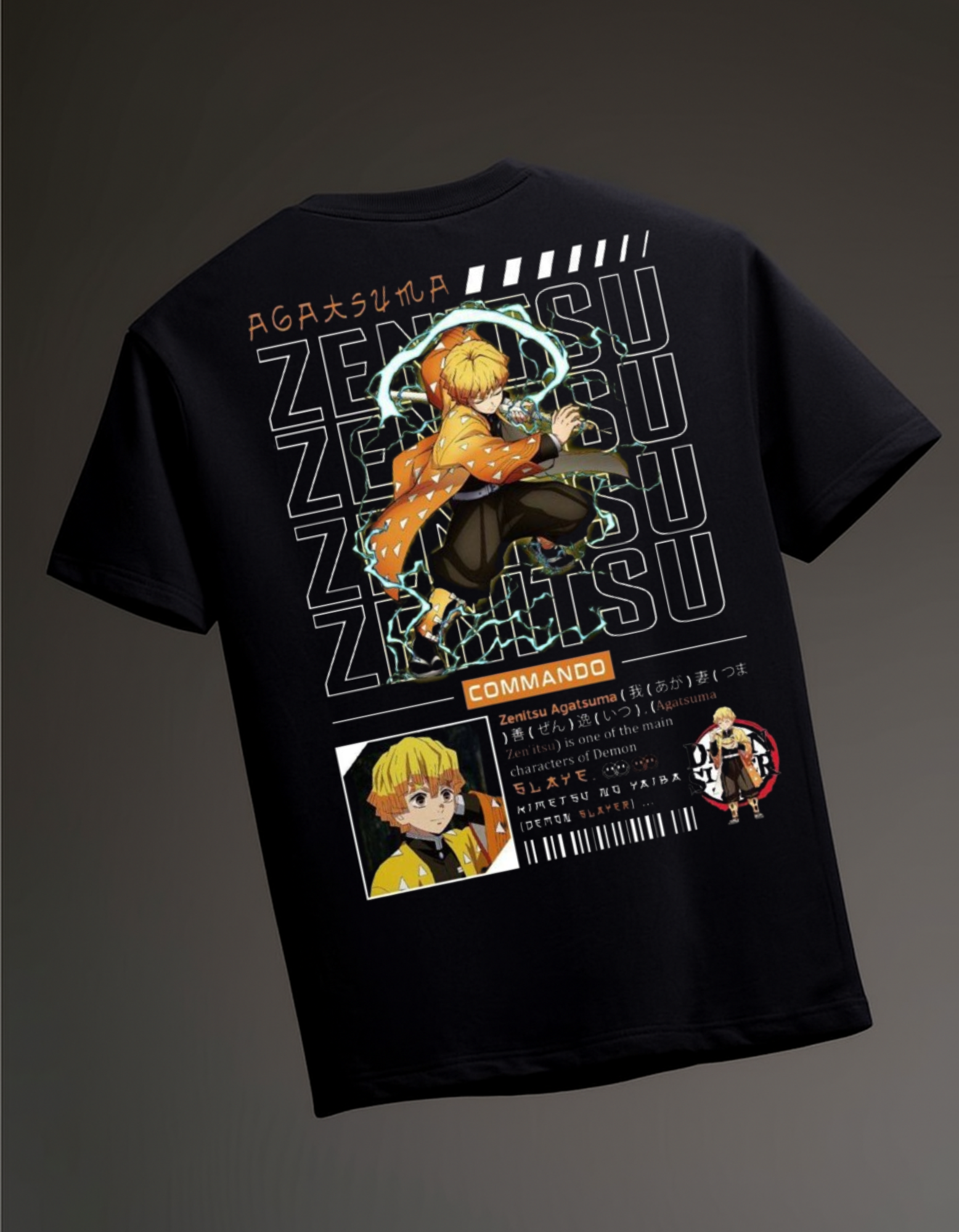 DEMON SLAYER OVERSIZED T-SHIRT ZENITSU 01